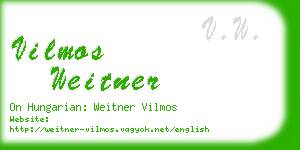 vilmos weitner business card